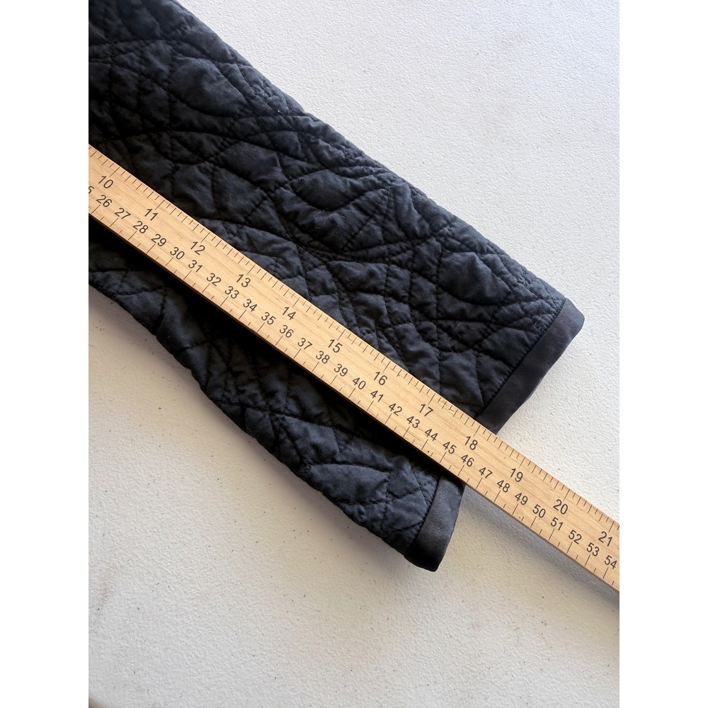 Chloe Noir Black Quilted Cotton Asymmetric Button High Neck Jacket T40 France - Picture 4 of 7